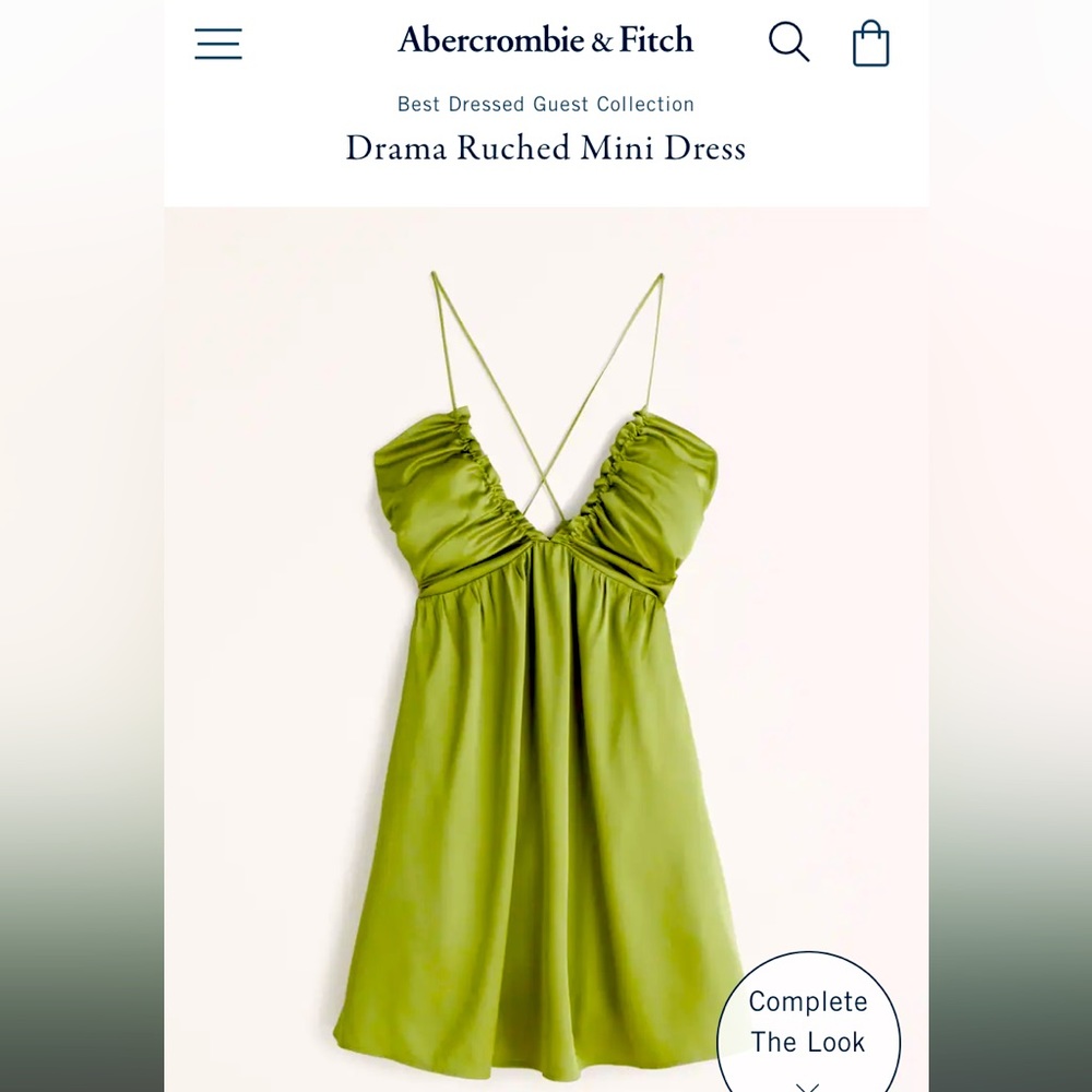 Abercrombie & Fitch Drama Ruched Mini Dress